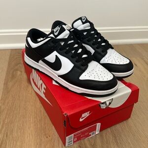 Nike low dunk panda women size 9.5 / men size 8